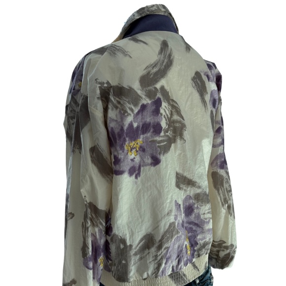 Vintage Petite Sophisticate 80s/90s Floral Bomber Jacket – Size Small (Oversized - Picture 4 of 7